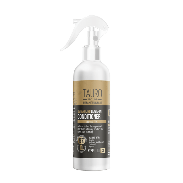 TAURO PRO LINE – Ultra Natural Care | Detangling Leave-in-Conditioner – gegen Verfilzungen, für Hunde & Katzen – 250 ml