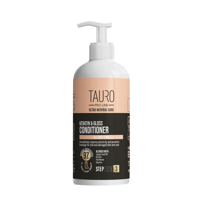 TAURO PRO LINE – Ultra Natural Care | Keratin & Gloss Conditioner – für glänzendes Fell bei Hunden & Katzen