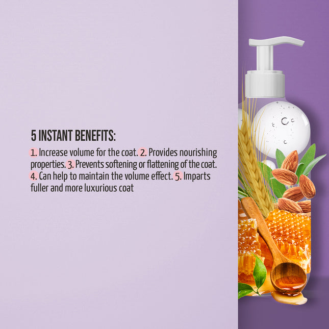 TAURO PRO LINE – Ultra Natural Care | Volume Boost Leave-in-Conditioner – Volumen-Spray für alle Felltypen von Hunden & Katzen – 250 ml