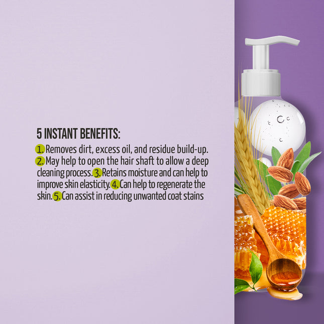 TAURO PRO LINE – Ultra Natural Care | Deep Clean Shampoo – Tiefenreinigung für Hunde & Katzen mit weißem oder hellem Fell