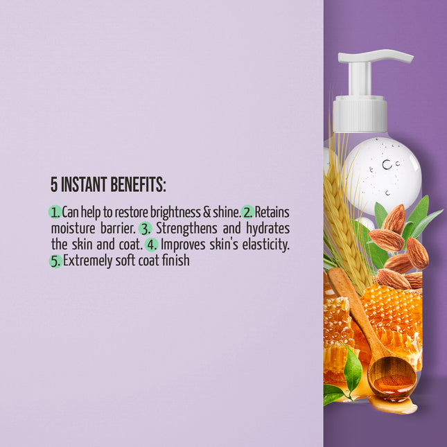 TAURO PRO LINE – Ultra Natural Care | Intense Hydrate Maske – feuchtigkeitsspendend für Hunde & Katzen mit weißem oder hellem Fell