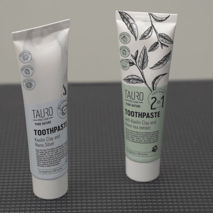 TAURO PRO LINE – Pure Nature | Zahncreme mit Kaolin, Zeolith & Silber-Nanopartikeln – natürliche Zahnpflege für Hunde & Katzen - 100 ml