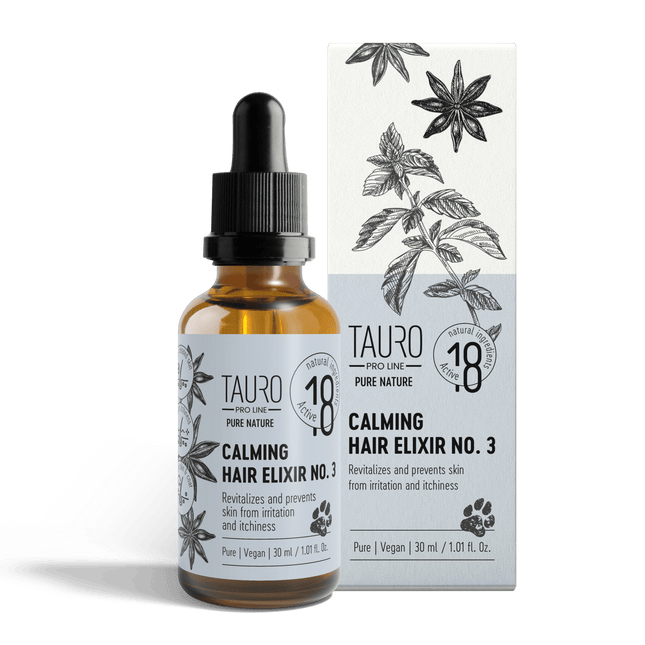 TAURO PRO LINE – Pure Nature | Calming Elixir No. 3 – beruhigende Pflege für Haut & Fell von Hunden & Katzen - 30 ml