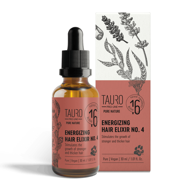 TAURO PRO LINE – Pure Nature | Energizing Elixir No. 4 – stimulierende Fellpflege für Hunde & Katzen - 30 ml