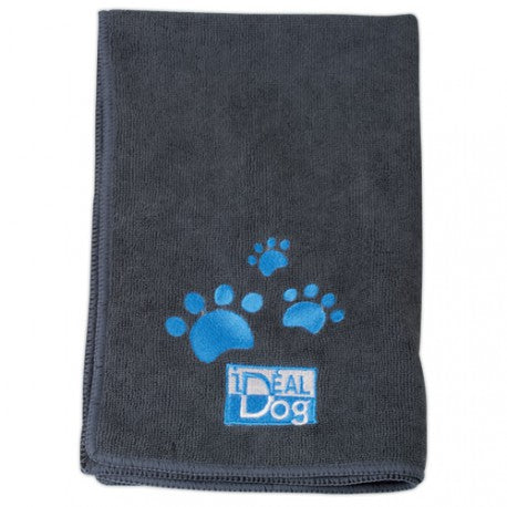 IDEAL DOG Lot de 2 Chiffons Microfibres 1L Absorption d'Eau - Gris