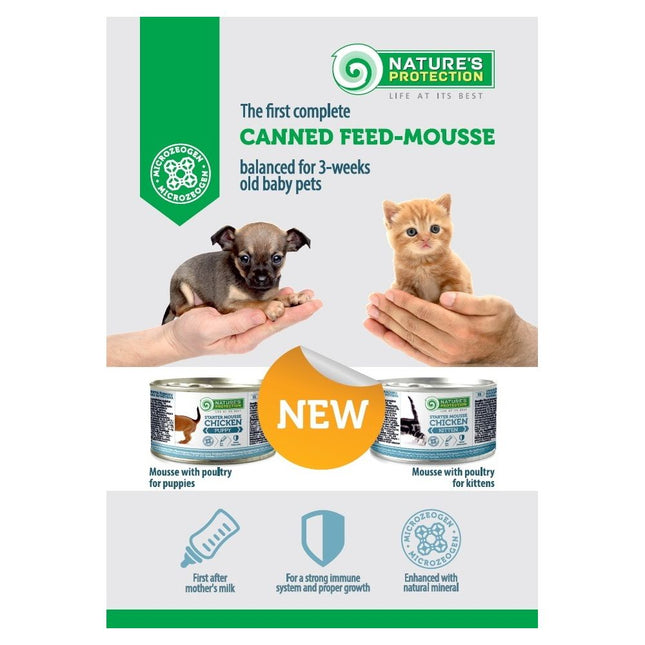 Nature's Protection, Starter - Mousse with Chicken - Puppies, all breeds - 200 g