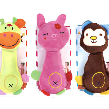 O’LALA PETS | Quietschendes Hundespielzeug – Plüschtier Überraschung (1 von 3 Varianten) – 23 cm – Weich & Waschbar
