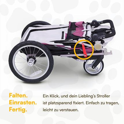 Petstro Stroller JetPro - Hundebuggy bis 30kg - Lila