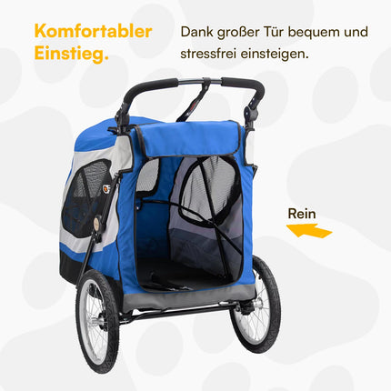 Petstro Stroller Skyline - Hundebuggy bis 45kg - Blau