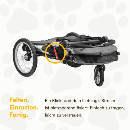 Petstro Stroller Skyline - Hundebuggy bis 45kg - Grau
