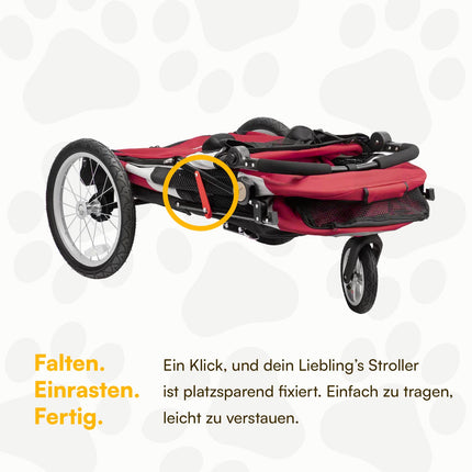 Petstro Stroller Skyline - Hundebuggy bis 45kg - Rot
