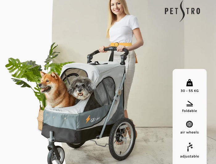 <h4><span style="text-decoration:underline"><strong>Petstro Hundebuggys</strong></span></h4><h1>Sicher & komfortabel unterwegs, für dich und deinen Hund!</h1>