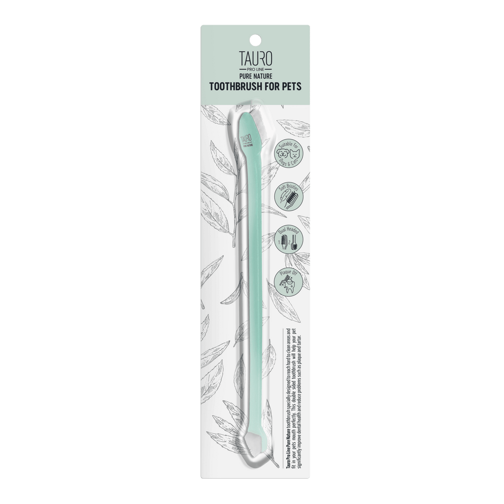 Tauro Pro Line, Pure Nature, Zahnbürste für Hunde & Katzen – doppelseitig, ergonomisch & sanft