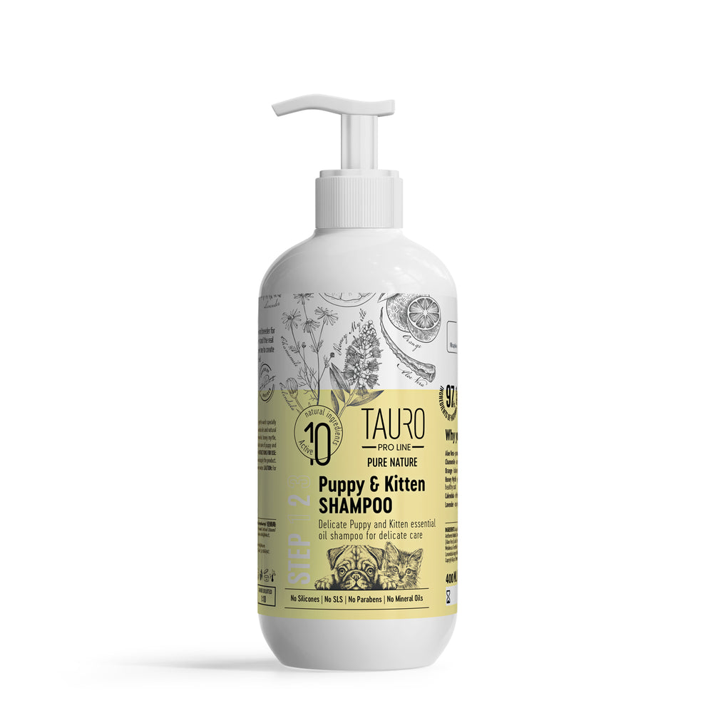 Tauro Pro Line, Pure Nature, Delicate Shampoo – sanfte Fellpflege für Welpen & Kätzchen
