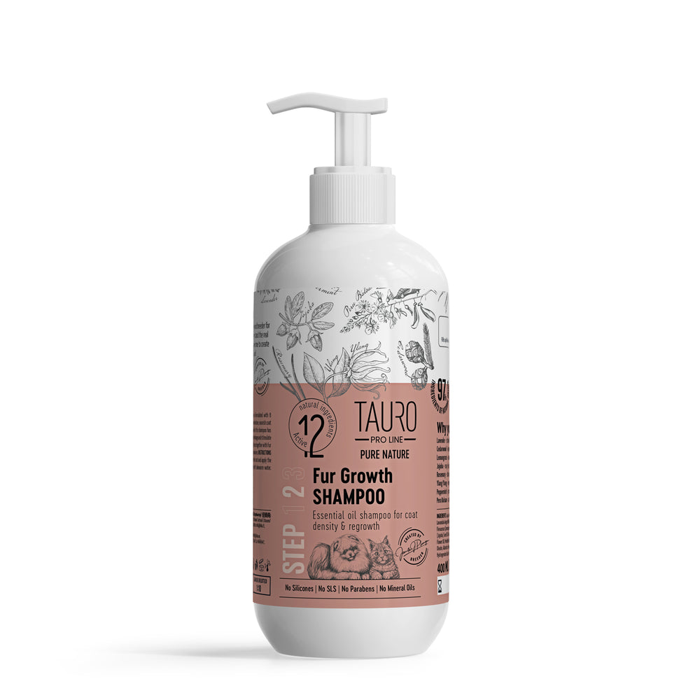 Tauro Pro Line, Pure Nature, Fur Growth Shampoo – fördert Fellwachstum bei Hunden & Katzen