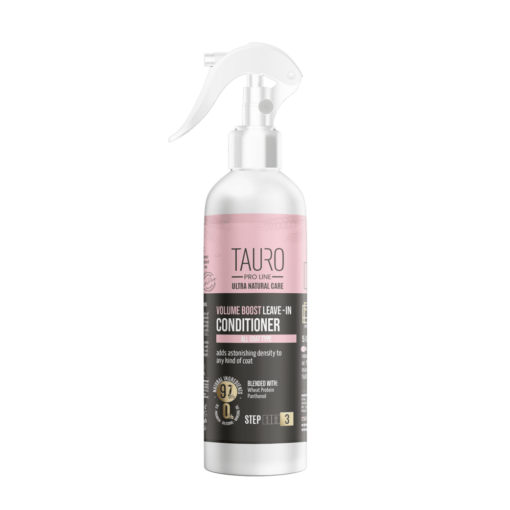 Tauro Pro Line, Ultra Natural Care, Volume Boost Leave-in-Conditioner – Volumen-Spray für alle Felltypen von Hunden & Katzen