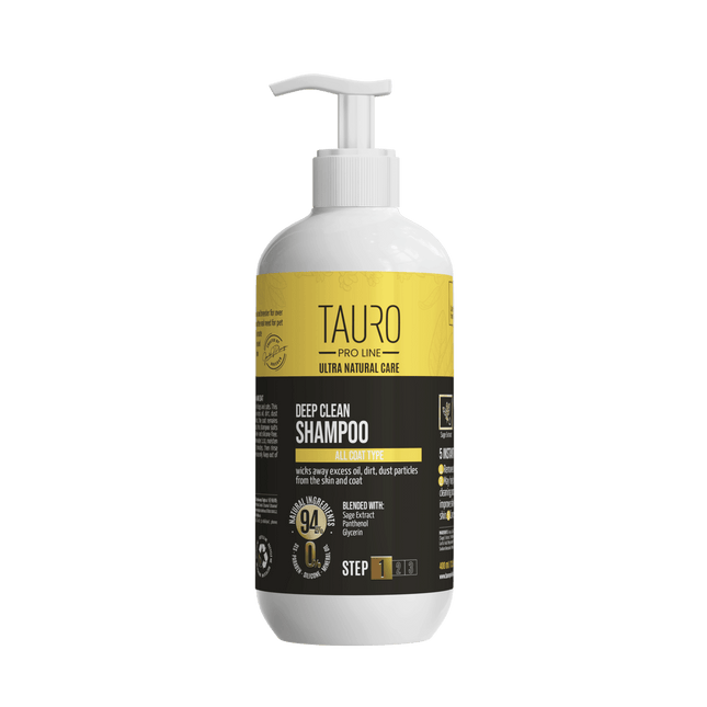 TAURO PRO LINE Ultra Natural Care Deep Clean Shampoo, deep clean shampoo for dogs and cats skin and coat