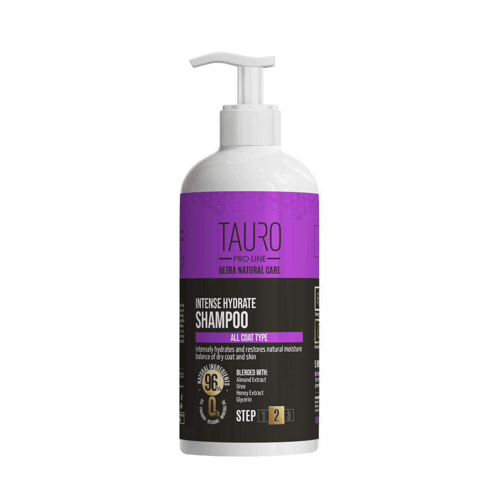 Tauro Pro Line, Ultra Natural Care, Intense Hydrate Shampoo – Feuchtigkeitspflege für Haut & Fell von Hunden & Katzen