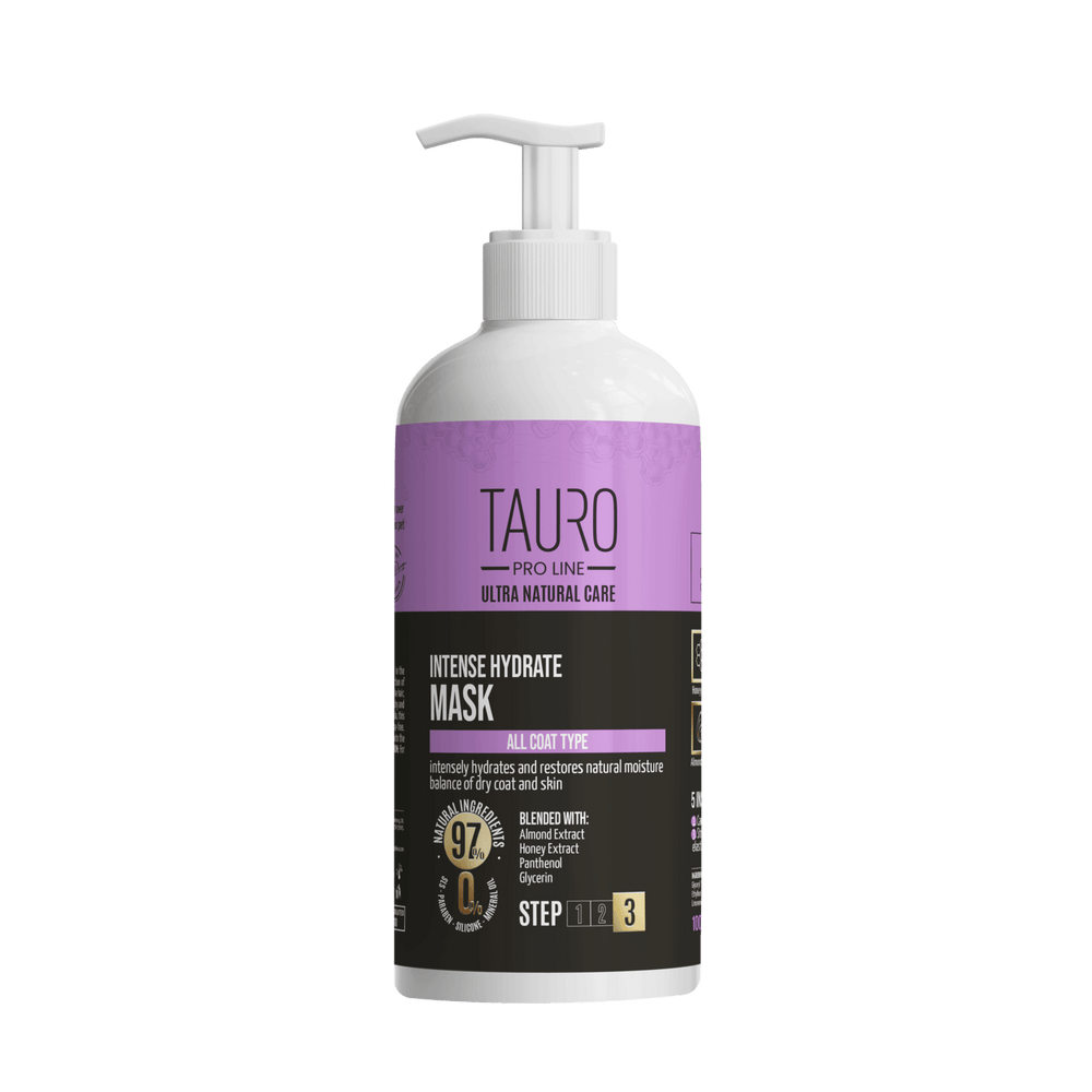 Tauro Pro Line, Ultra Natural Care, Intense Hydrate Mask – Feuchtigkeitsmaske für Haut & Fell von Hunden & Katzen
