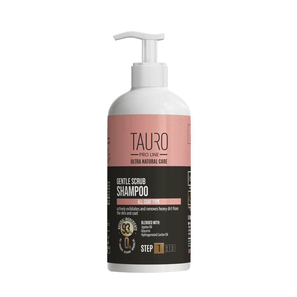 Tauro Pro Line, Ultra Natural Care, Gentle Scrub Shampoo – für Haut & Fell von Hunden & Katzen