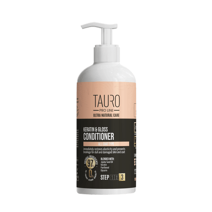 TAURO PRO LINE Ultra Natural Care Keratin & Gloss Conditioner, conditioner with keratin for dogs and cats coat