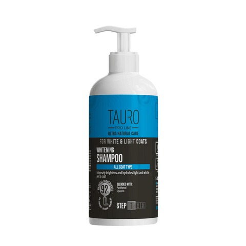 Tauro Pro Line, Ultra Natural Care, Whitening Shampoo – til hunde & katte med hvid eller lys pels