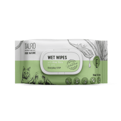 TAURO PRO LINE – Pure Nature | Feuchttücher mit Aloe Vera – sanfte Reinigung für Haut & Fell von Hunden & Katzen - 40 Stück