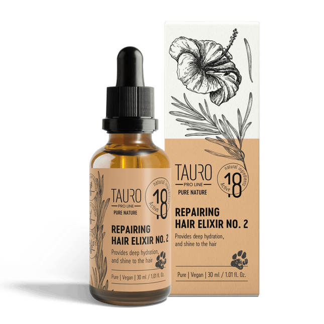 TAURO PRO LINE Pure Nature Repairing Elixir No. 2, for dogs and cats coat repairing - 30ml