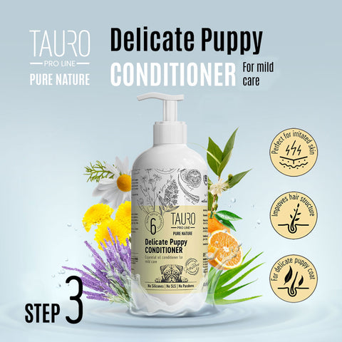 TAURO PRO LINE Pure Nature Delicate Puppy, gentle coat conditionier for puppies - 400 ml