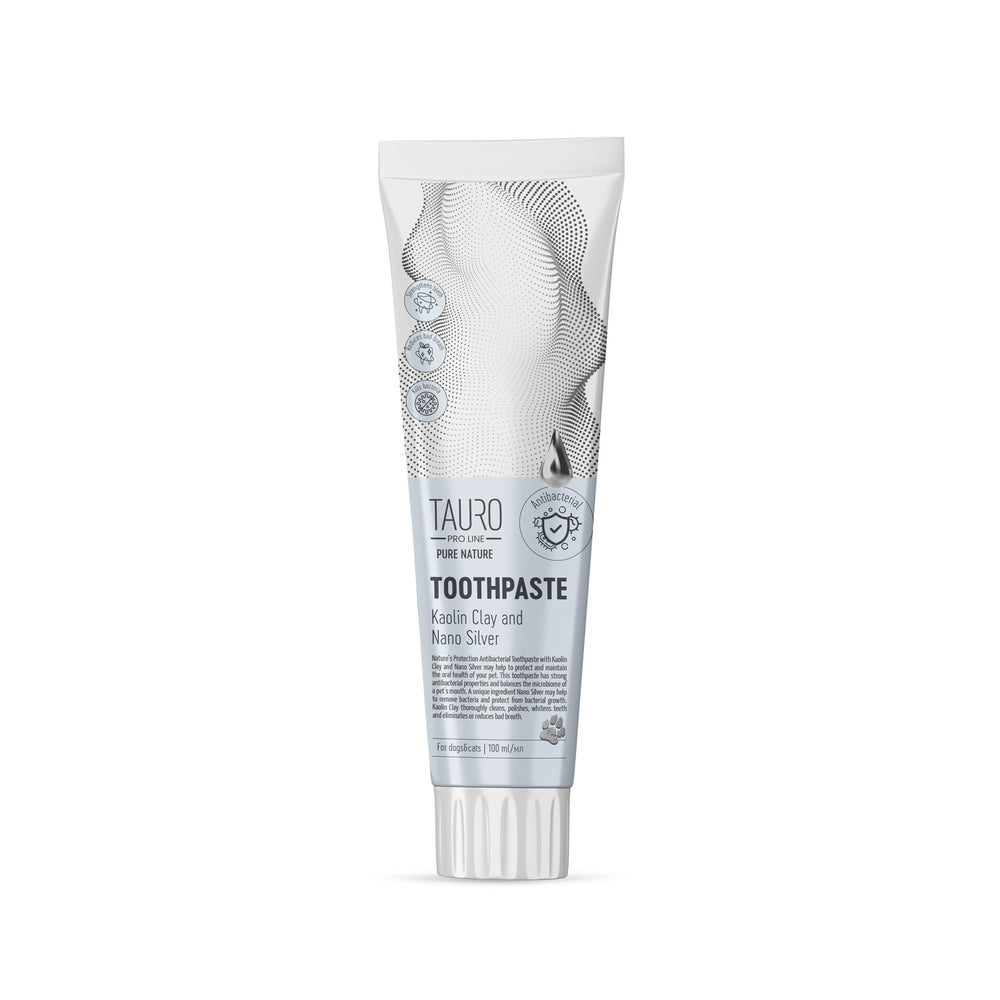Tauro Pro Line, Pure Nature, Zahncreme mit Kaolin, Zeolith & Silber-Nanopartikeln – natürliche Zahnpflege für Hunde & Katzen
