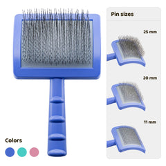 TAURO PRO LINE – Classic | Gebogene Profi-Bürste aus Kunststoff – weiche Edelstahlstifte