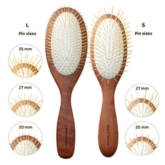 TAURO PRO LINE – Prestige | Bürste aus Birnbaumholz – mit Edelstahlstiften, antistatisch