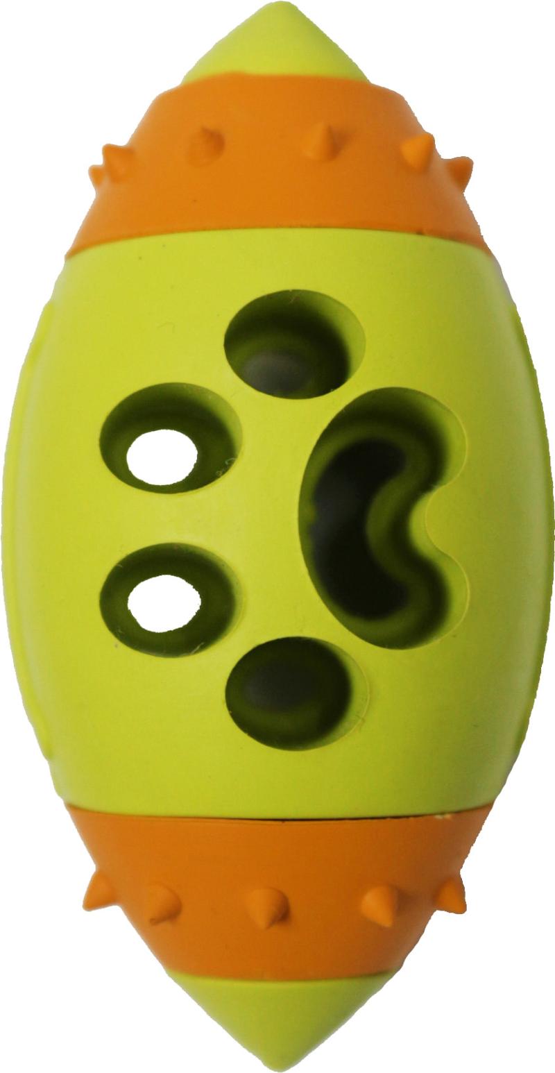 MISOKO | Jouet pour chien : ballon de rugby en caoutchouc, à mâcher et doux pour les dents, 9,7 cm