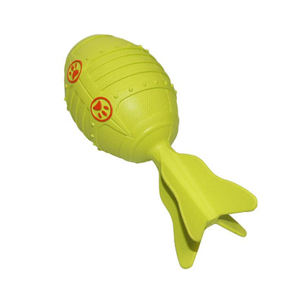 MISOKO | Hundespielzeug Rakete aus Gummi - robust & kaustark - 16,5 cm