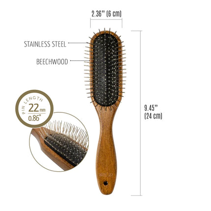 TAURO PRO LINE – Prestige | Wooden massage brush – antistatic &amp; ergonomic