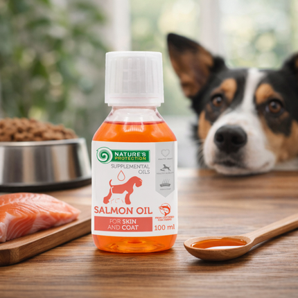 Nature's Protection Lachsöl - Nahrungsergänzung für Haut & Fell bei ausgewachsenen Hunden & Katzen