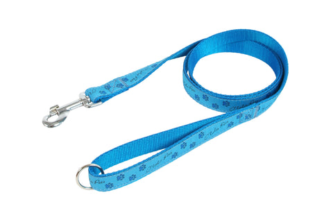 O´LALA PETS Leine Lead PAWS 20 mm x 150 cm blue