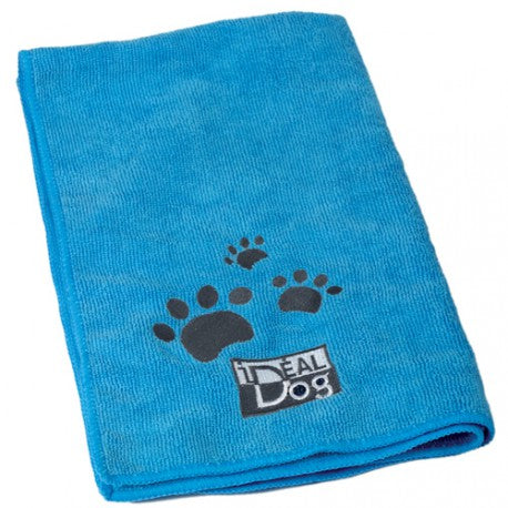 IDEAL DOG ​​Lot de 2 Chiffons Microfibres 1L Absorption d'Eau - Bleu