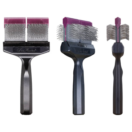 LES POOCHS Purple Firm Pro Brush Wide 9cm