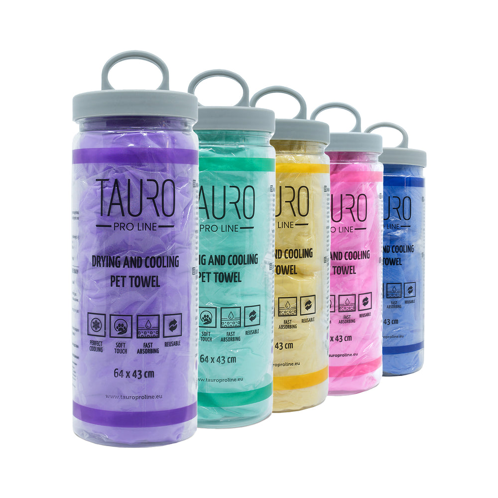 Tauro Pro Line, Mikrofasertuch zum Trocknen & Kühlen – für Hunde & Katzen, 64 × 43 cm