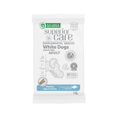 Nature's Protection, Superior Care - Getreidefreies Snack mit Weißfisch – Erwachsene Hunde, alle Rassen, weißes Fell, für gesunde Hüften & Gelenke – 110 g
