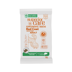 Nature's Protection, Superior Care - Getreidefreies Snack mit Lachs – Erwachsene Hunde, alle Rassen, rotes Fell, hypoallergene Zahnpflege – 150 g