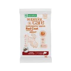 Nature's Protection, Superior Care - Getreidefreies Snack mit Lachs – Erwachsene Hunde, alle Rassen, rotes Fell, für gesunde Haut & glänzendes Fell – 160 g