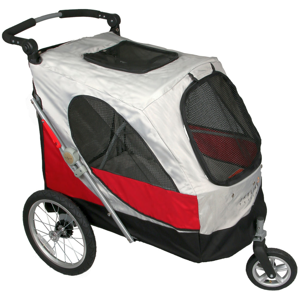 Poussette Petstro Skyline - Poussette pour chien jusqu'à 45 kg - Rouge