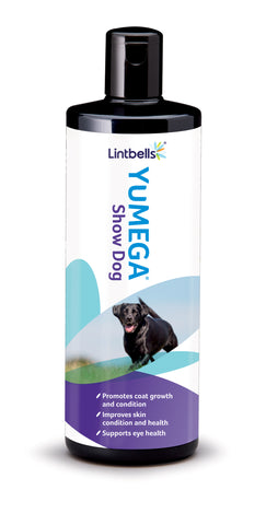 LINTBELLS YuMega Show Dog - natürliches Omega 3 & 6, Lutein, Lecithi - 500 ml