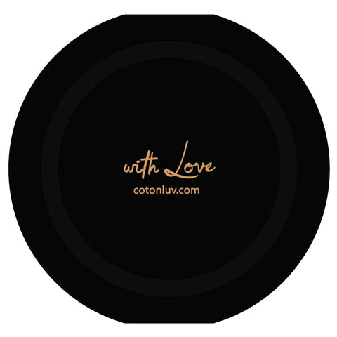 COTONLUV Napf 16cm schwarz / gold