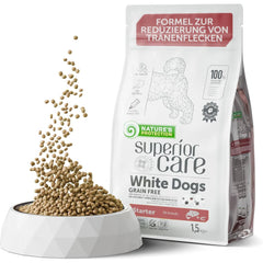 Nature's Protection, Superior Care - Getreidefreies Hundefutter mit Lachs – Starter, Welpen, alle Rassen, weißes Fell