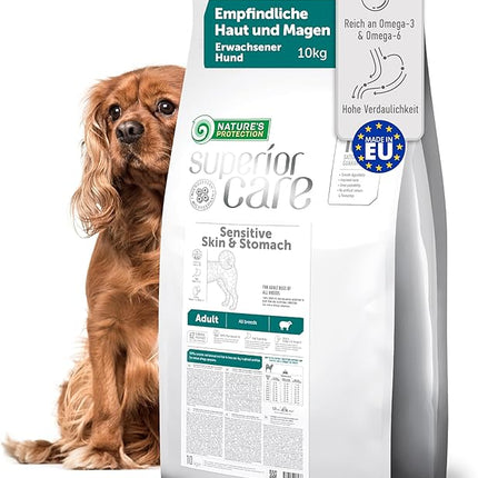 Nature's Protection, Superior Care - Grain-Free Dog Food with Lamb – Adult Dogs, All Breeds, for Sensitive Skin &amp; Stomach