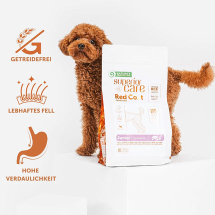 Nature's Protection, Superior Care - Grain-Free Dog Food with Salmon – Junior Dogs, Small Breeds, Red Coat
