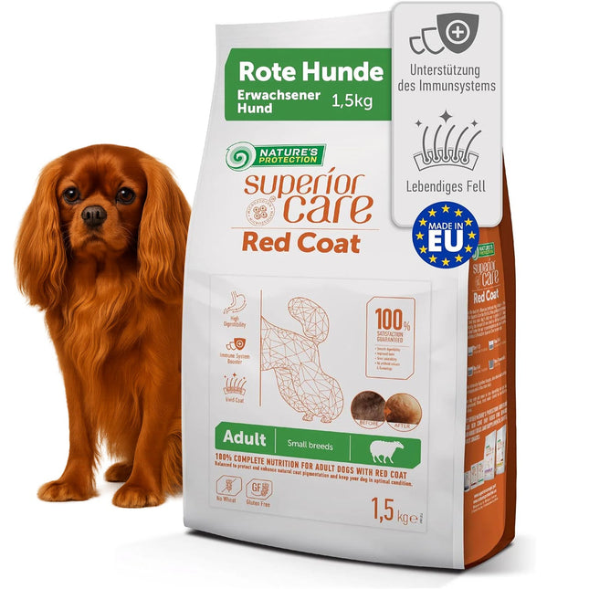 Nature's Protection, Superior Care - Grain-Free Dog Food with Lamb - Adult Dogs, Small Breeds, Red Coat